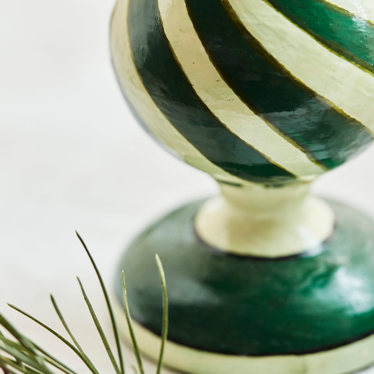 B-Ware House Doctor Kerzenhalter Sats Kerzenständer Grün Nostalgie H 15 Cm 3 Stück