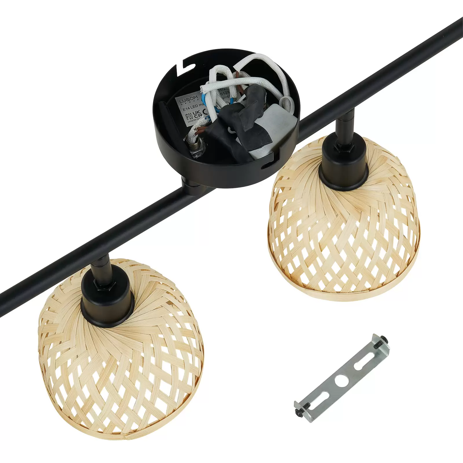 B-Ware Lindby Youstin Bambus Deckenspot Deckenlampe Deckenleuchte Lampe Leuchte Spot