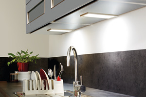 Hera Led Sky 6 W Ww Schwarz Quadratische Flache Led Unterbauleuchte Leuchte Lampe B-Ware