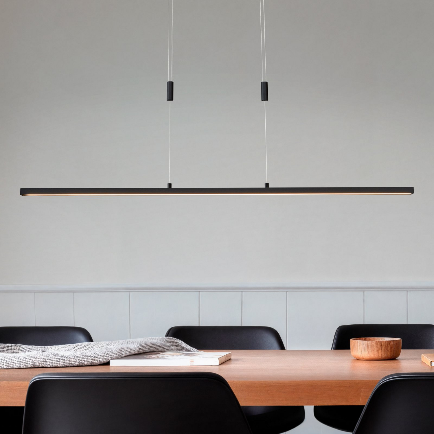 B-Ware Lindby Pendelleuchte Hängeleuchte Led Lampe Arneja Schwarz Matt Höhenverstell76