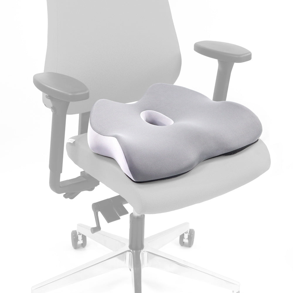 hjh OFFICE Sitzkissen Kissen Stuhlkissen Schaum grau abnehmbar antirutsch - 4064323036784