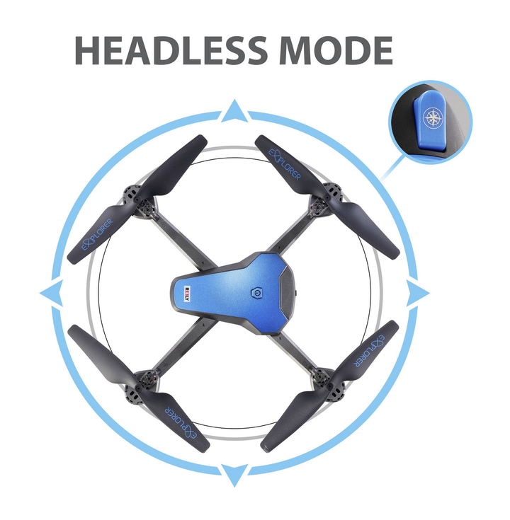 Reely Marathon Quadrocopter Kameraflug Blau Metallic Drohne Defektware D-Ware