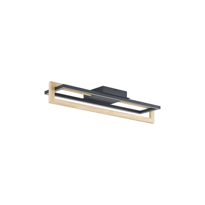 Lindby LED-Deckenleuchte Holamu Deckenlampe Deckenlicht Leuchte Lampe 80 cm Holz