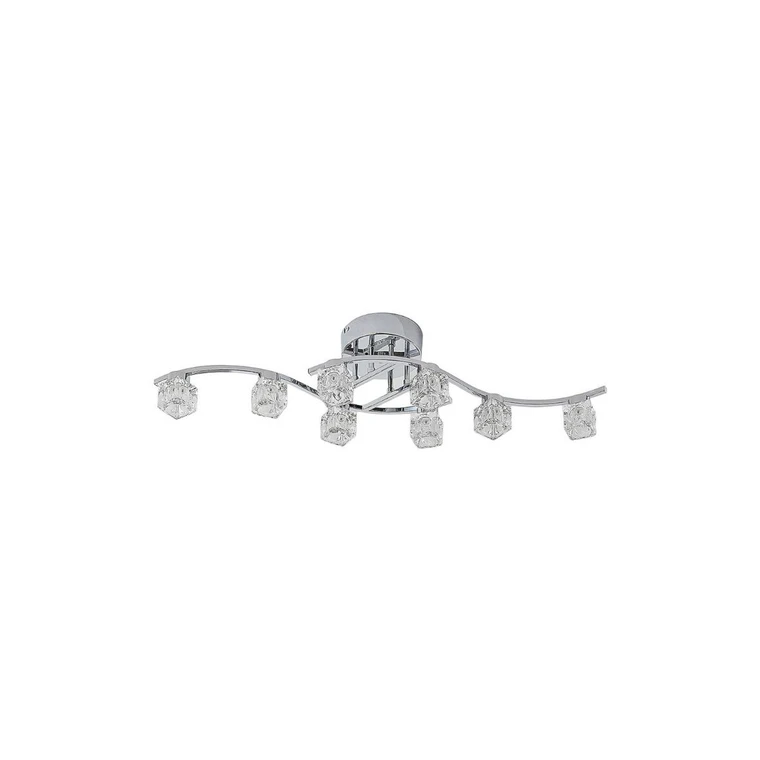 Plafonnier LED Lindby Yaro, 8 lumières, à intensité variable, chromé 796