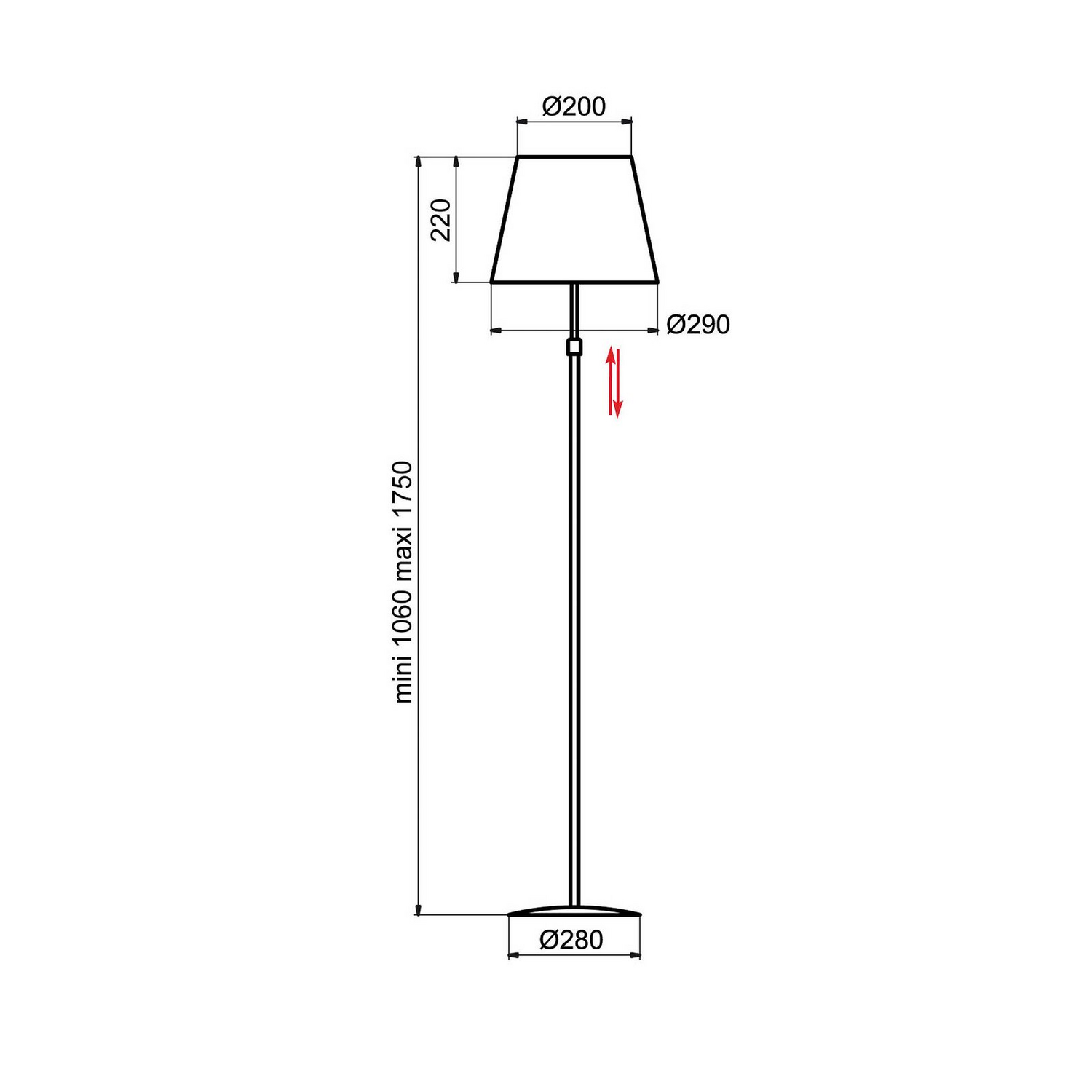 Aluminor Store Stehlampe Schwarz Stehleuchte Lampe Leuchte Licht Leselampe Spot B-Ware - 3131130366623