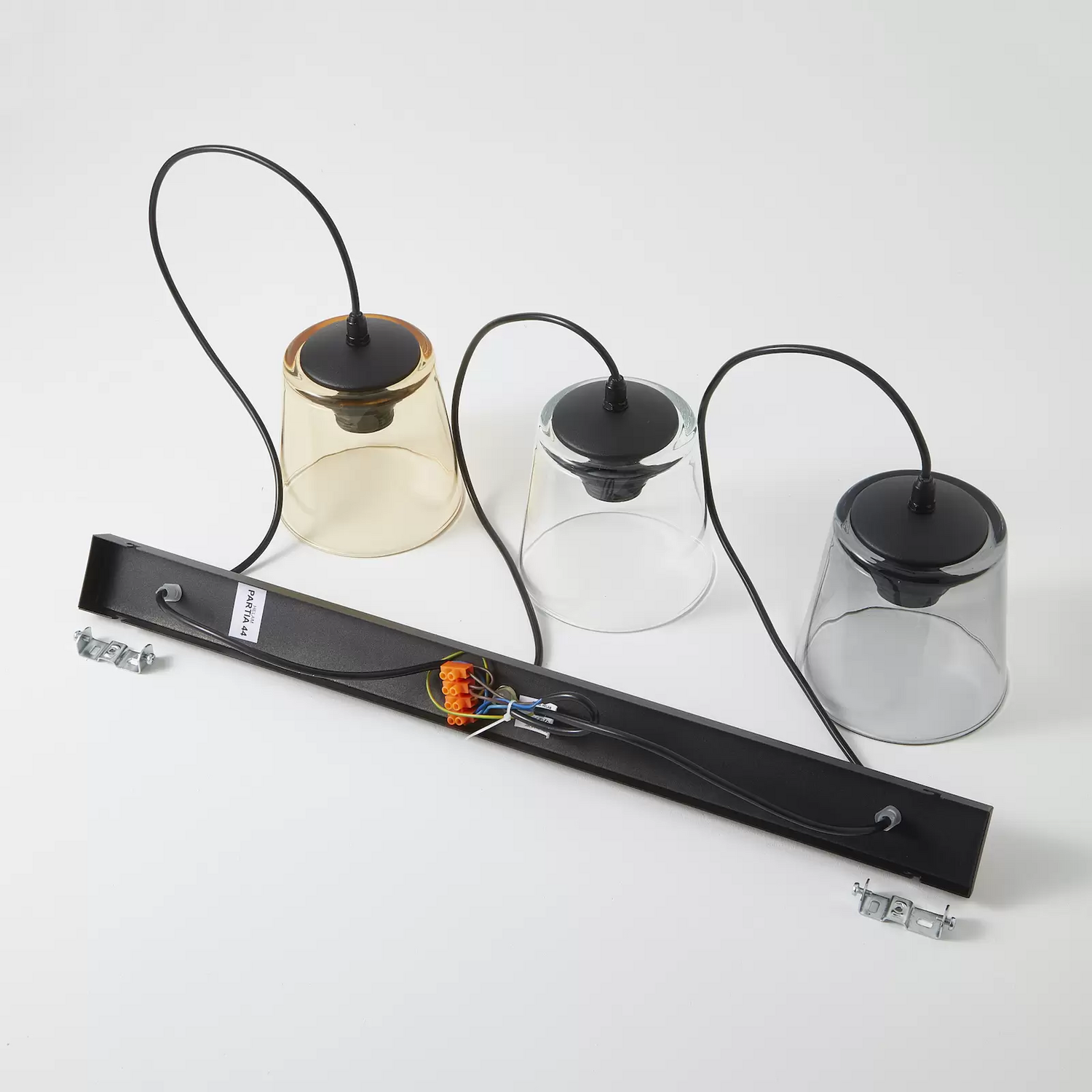 Pendellampe Lucea Dreiflammig Transp./Smoke/Amber Pendelleuchte Lampe Spot Licht B-Ware - 5902349222622