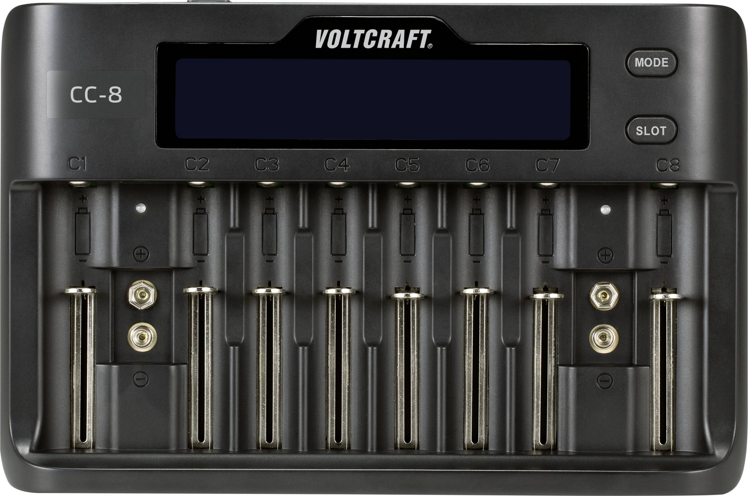 B-Ware Voltcraft Cc 8 Rundzellen Ladegerät Li Ion Li Fe Po Ni Mh Ni Cd A Mignon Micro M894