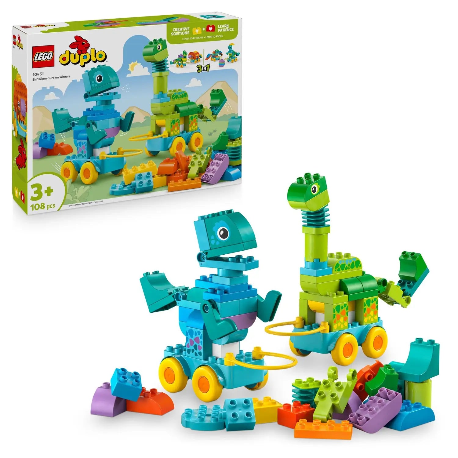 B-Ware Lego Duplo Set Spielzeug Lernspielzeug Dinos Fahrzeuge Town 3 In 1 Kleinkinder - 5702017816647
