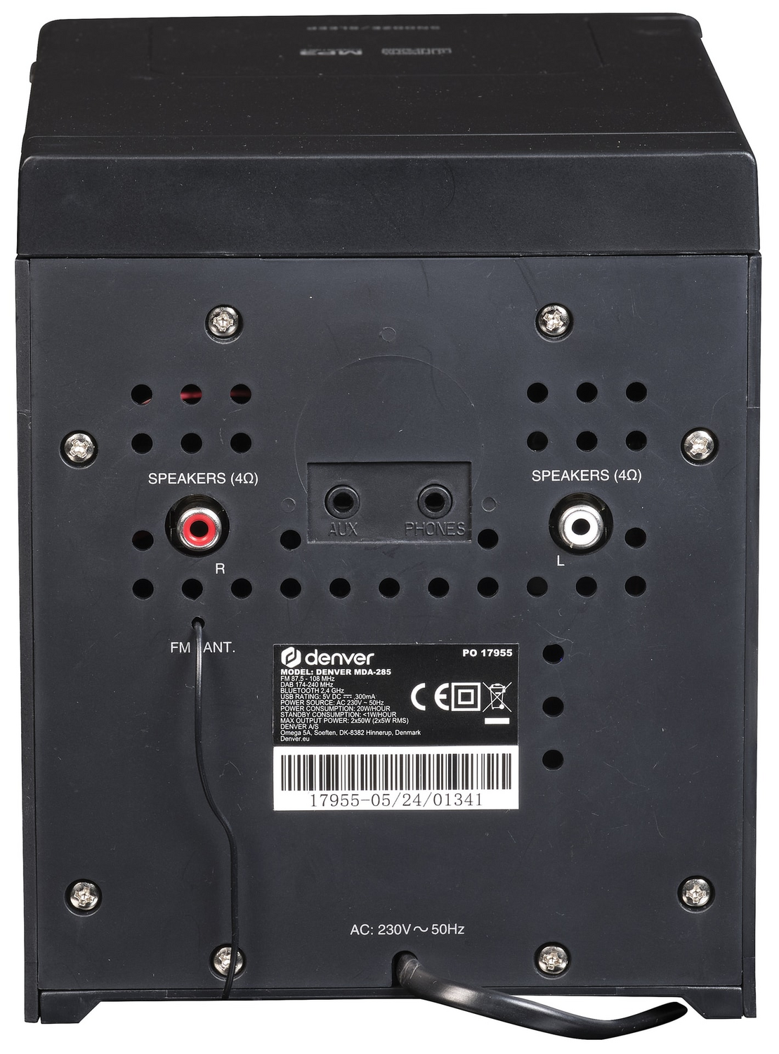 Denver Stereoanlage Kompaktanlage Musik Dab+ Cd Bluetooth Mp3 Ukw Schwarz B-Ware - 5706751075162