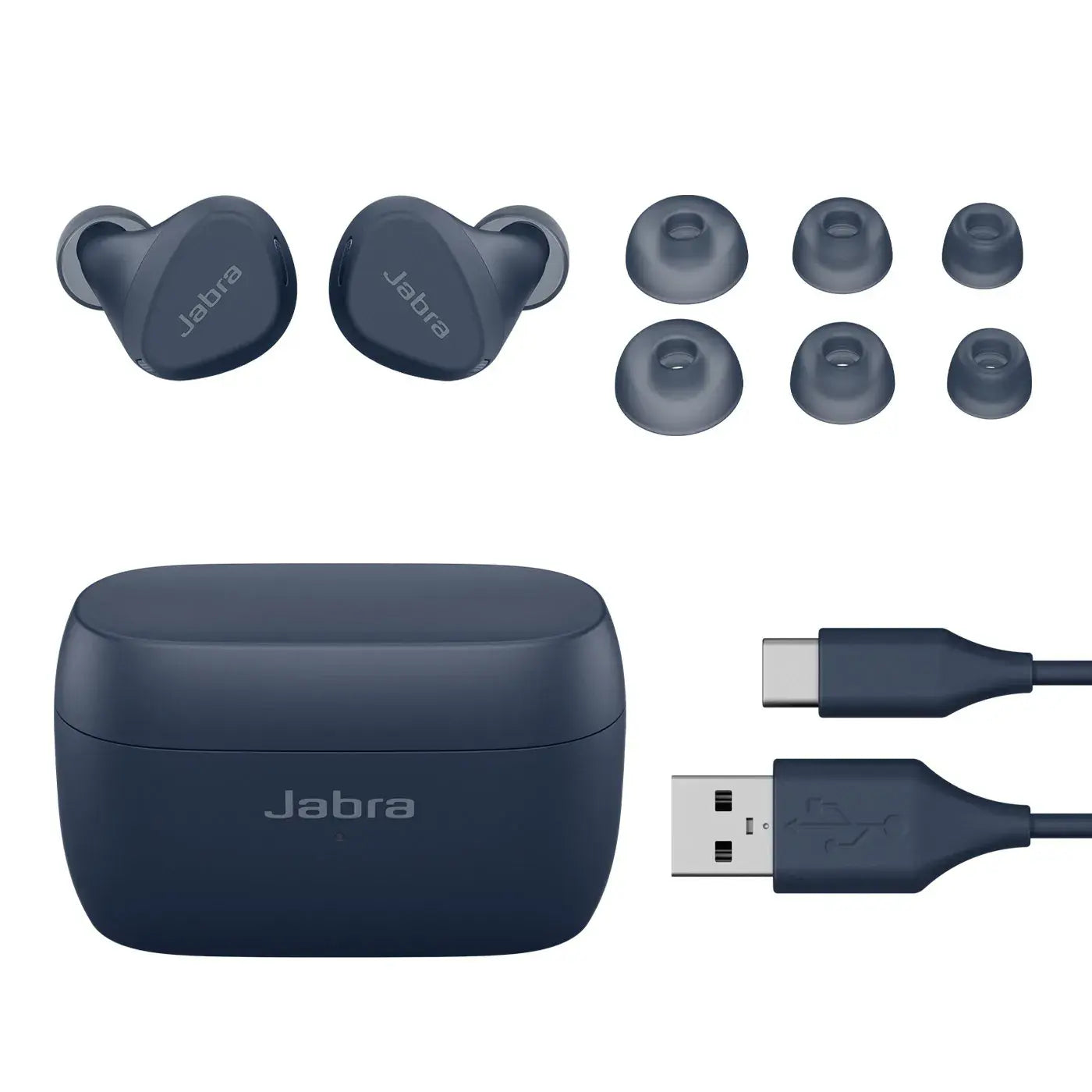 B-Ware Jabra Kopfhörer Ohrhörer In Ear True Wireless Elite 4 Active Blau Navy Sound - 5707055052765