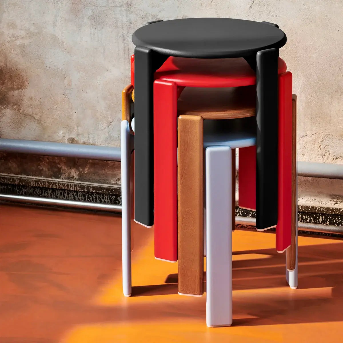 B-Ware Hay Hocker Sitzgelegenheit Rey Filzgleiter Scarlet Red Sitzhocker Höhe 46 Cm - 5710441310044