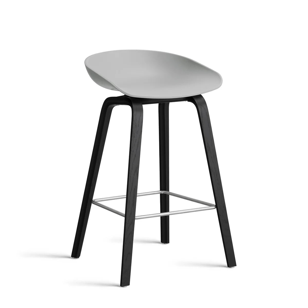 HAY About A Stool AAS 32 Hocker Barhocker schwarz / Betongrau Sitzhöhe 65 cm - 5710441432418