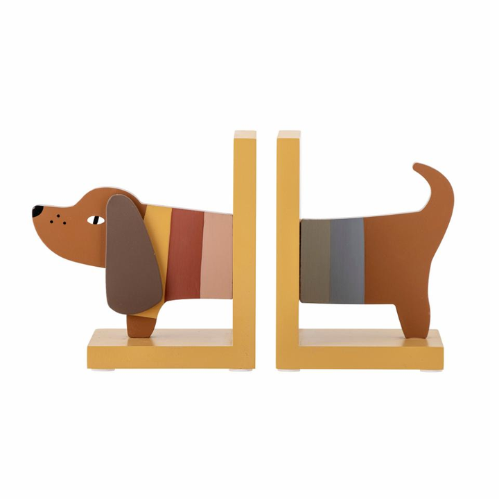 Bloomingville Mini Charlie Buchstütze Hund Buchständer Buchhalter Holz/Gelb B-Ware - 5711173318582