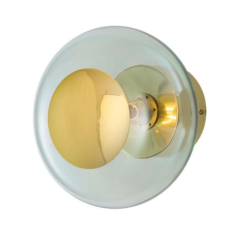 B-Ware Ebb & Flow Horizon Fassung Gold Grün Wandleuchte Wandlampe Lampe Licht ø 21 Cm - 5711863109506