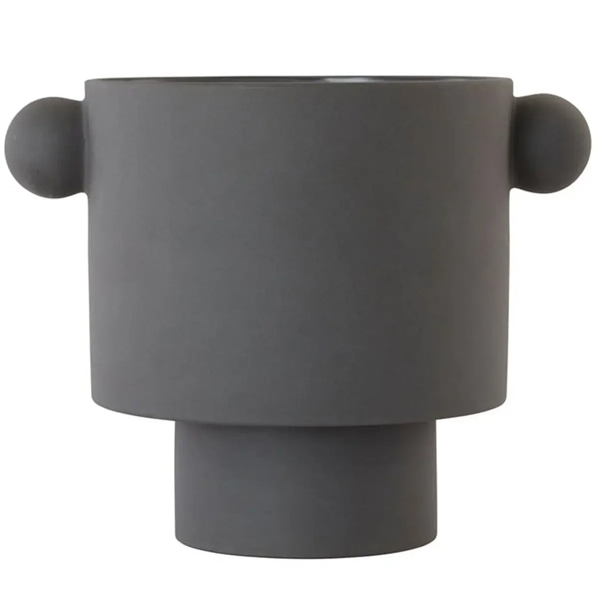 B-Ware Oyoy übertopf Blumentopf Keramik Anthrazit Inka Kana Pflanzgefäß Rund ø 30 Cm - 5712195032203