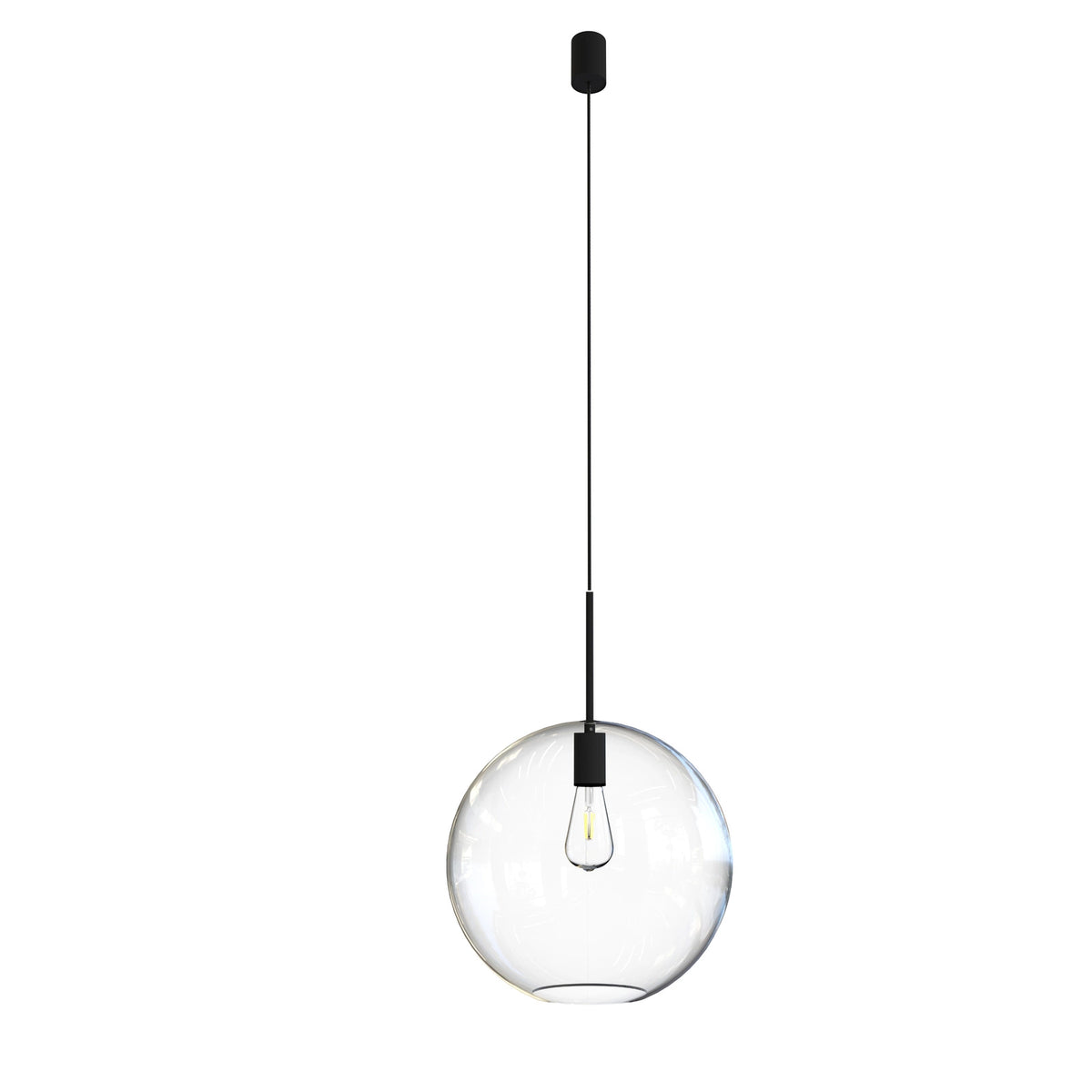 Nowodvorski Pendelleuchte Hängeleuchte SPHERE XL Glas Schwarz Modern E27 35cm - 5712772112784