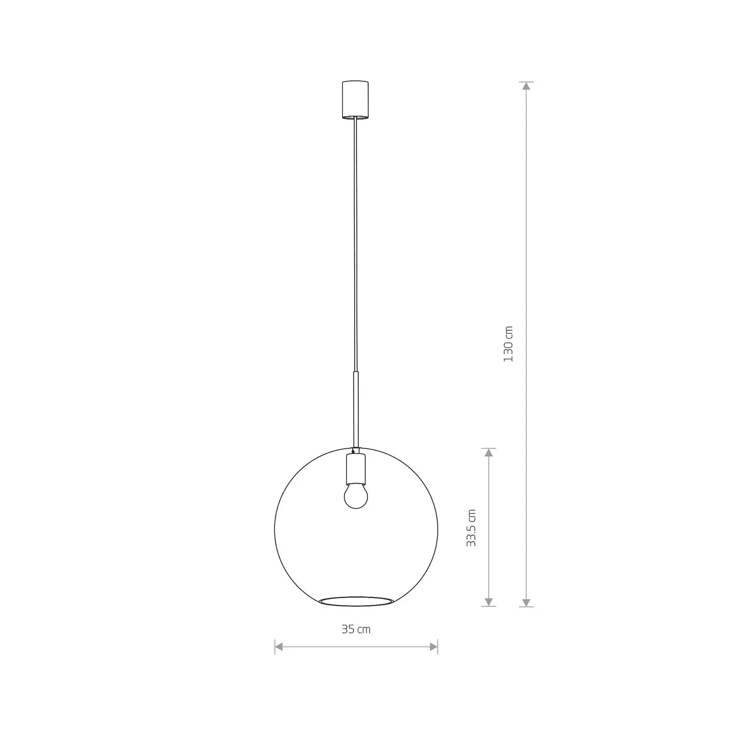 B-Ware Nowodvorski Pendelleuchte Hängeleuchte Sphere Xl Glas Schwarz Modern E27 35cm - 5712772112784
