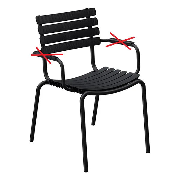Houe Alua Armlehnstuhl Stuhl Gartensitz Schwarz Stapelbar Möbel Siehe Text/Foto B-Ware - 5714098039631