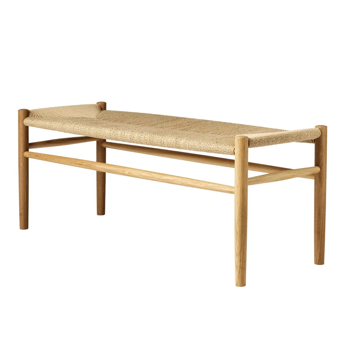 B-Ware Fdb Møbler Bank Sitzbank J83 B Eiche Lackiert Naturgeflecht Esszimmer Flur 100 Cm - 5715054012583