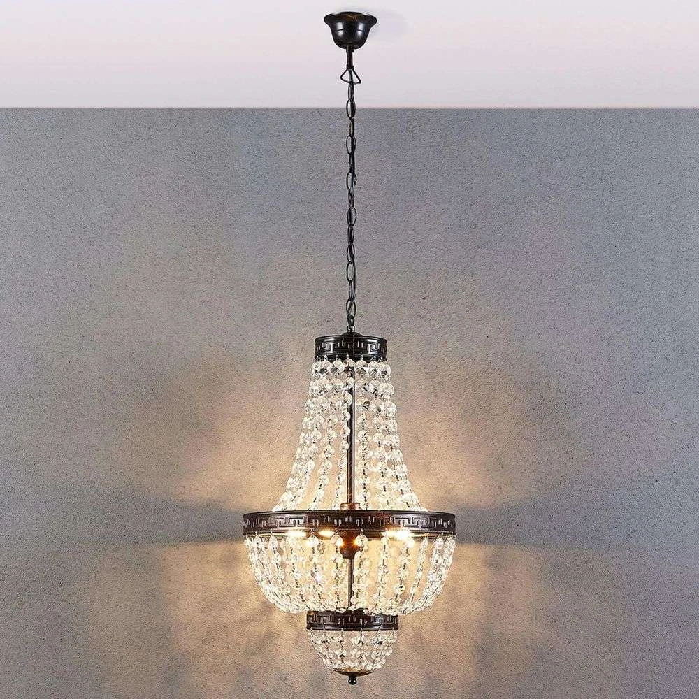 Lindby Hängeleuchte Jorve Kronleuchter Pendelleuchte Leuchte Kristall ø35cm835 B-Ware