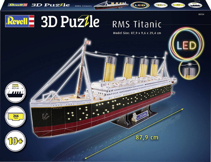 Revell 00154 Rv 3 D Puzzle Rms Titanic Led Edition Puzzle Modellbau Spielware B-Ware