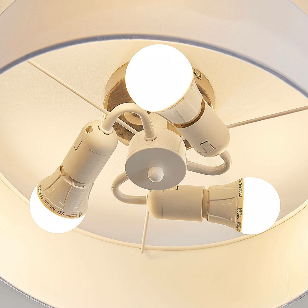Lindby Deckenlampe Sebatin Deckenleuchte Lampe Leuchte E27 Sockel Ø 40 cm weiß