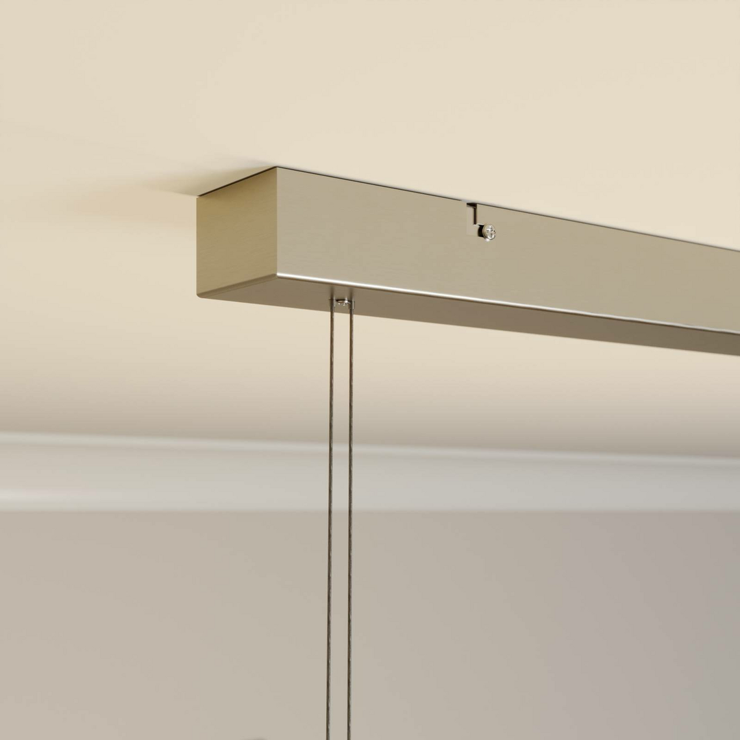 Hängeleuchte Hängelampe Pendelleuchte Pendellampe Lindby Led Auron 2x12 W Nickel B-Ware