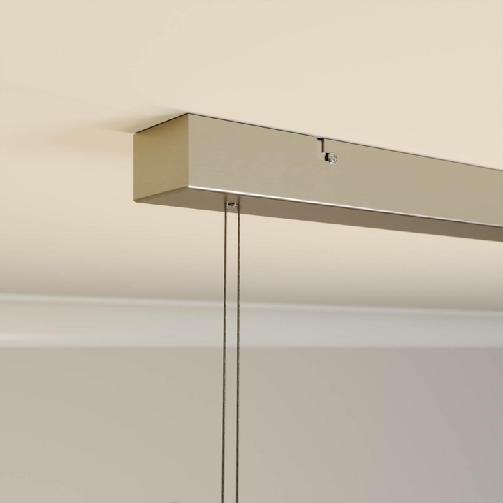 Hängeleuchte Hängelampe Pendelleuchte Pendellampe Lindby Led Auron 2x12 W Nickel B-Ware