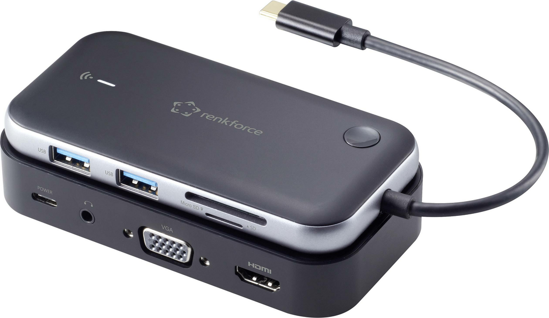 Renkforce RF-4499450 USB-C Mini-Dockingstation Aufladegerät Aufladestation USB