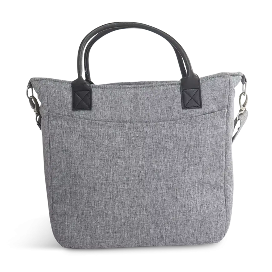 B-Ware Leclercbaby Wickeltasche Baby Tasche Grau Melange Kinderwagen Tasche Organizer