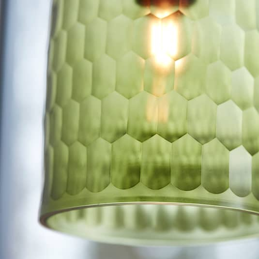 PR Home Gabby Hängelampe Hängeleuchte Deckenlampe Lampe mundgeblasenes Glas grün