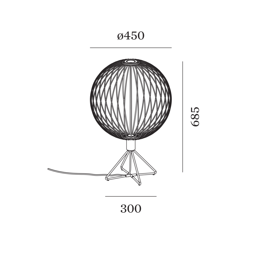 Wever&Ducré Wiro Table Globe 2.0 Tischlampe Tischleuchte Lampe Leuchte Licht E27 B-Ware - 9658023