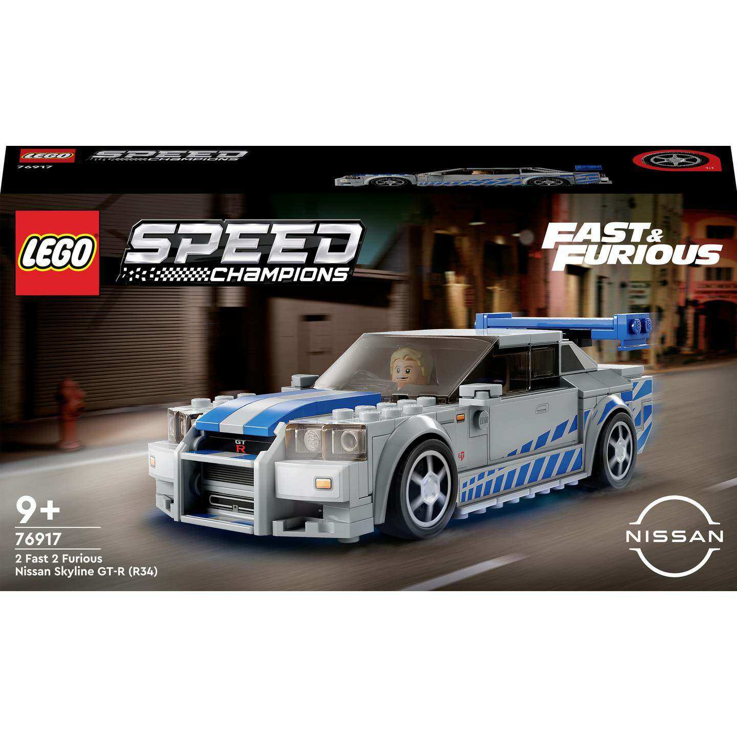 B-Ware Lego Speed Champions 2 Fast 2 Furious 76917 – Nissan Skyline Gt R (R34) Auto