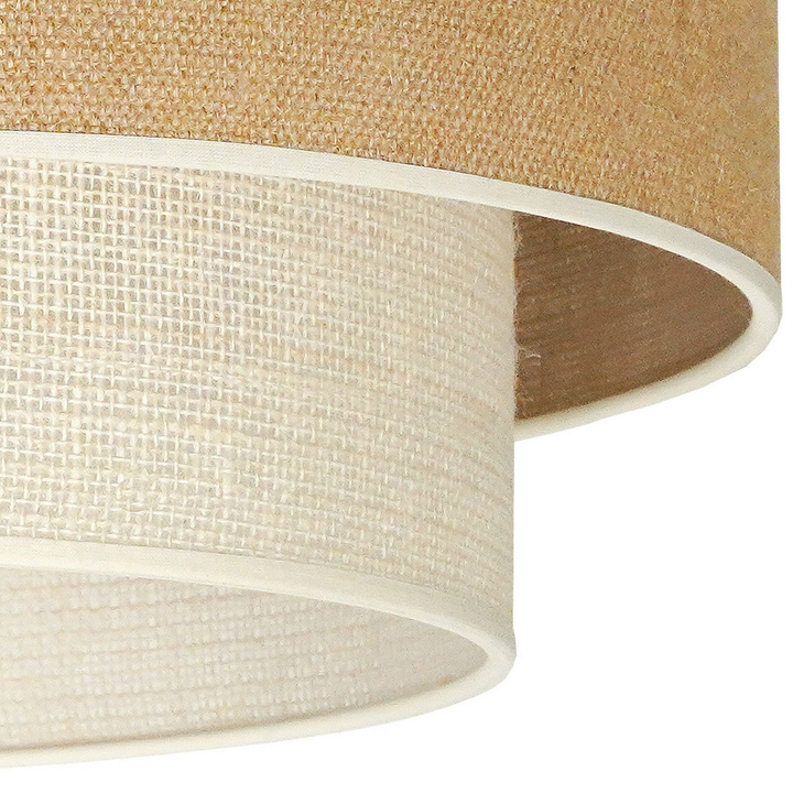 Euluna Deckenleuchte Boho Deckenlampe Deckenlicht Jute naturbraun/weiß Ø 45 cm