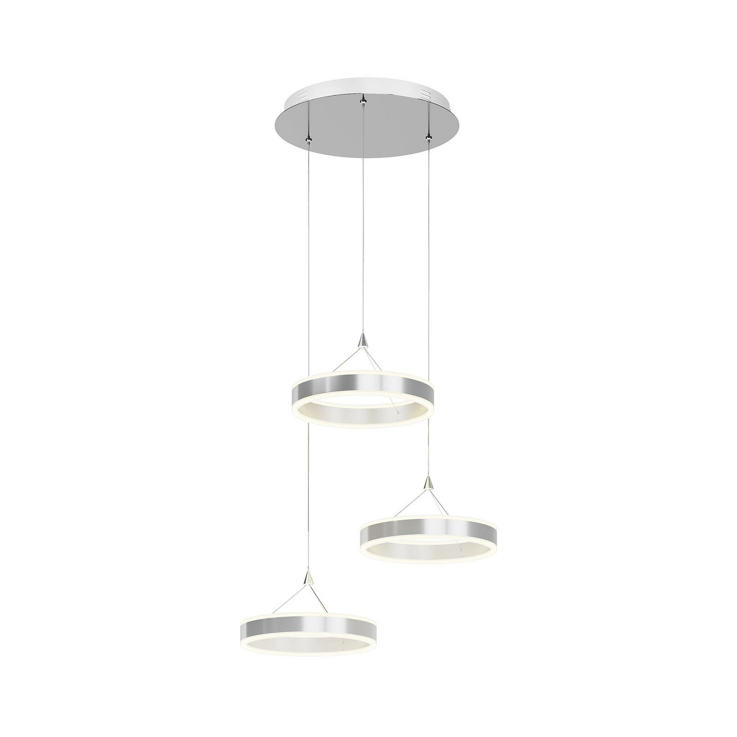 B-Ware Lucande Led Pendelleuchte Lyani Deckenlampe Hängeleuchte 3 Ringe Höhe Led Lampe