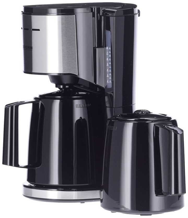 Severin KA 9308 Kaffeemaschine Edelstahl gebürstet Schwarz Kaffee Kapselmaschine