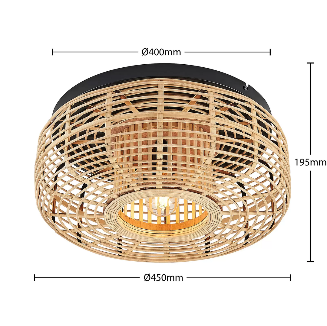 Lindby Ollena Deckenleuchte Deckenlampe Leuchte Lampe Deckenlicht Licht Holzdeko