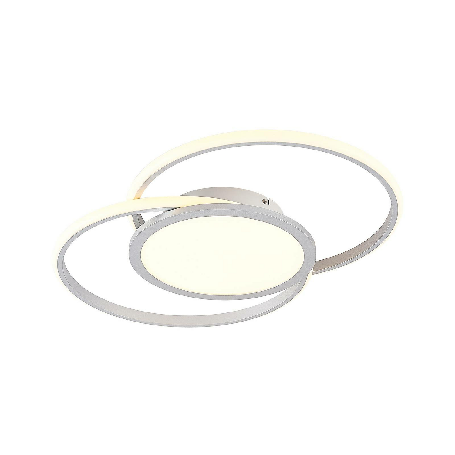 B-Ware Lucande Deckenlampe Deckenleuchte Led Lampe Silber Aluminium Wohnbereich Dimm165