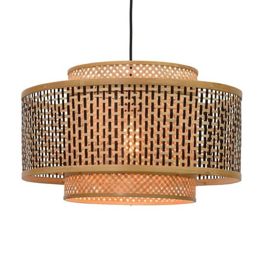 Suspension en bambou Good &amp; Mojo Bhutan ø 50 cm, plafonnier, article de seconde main 
