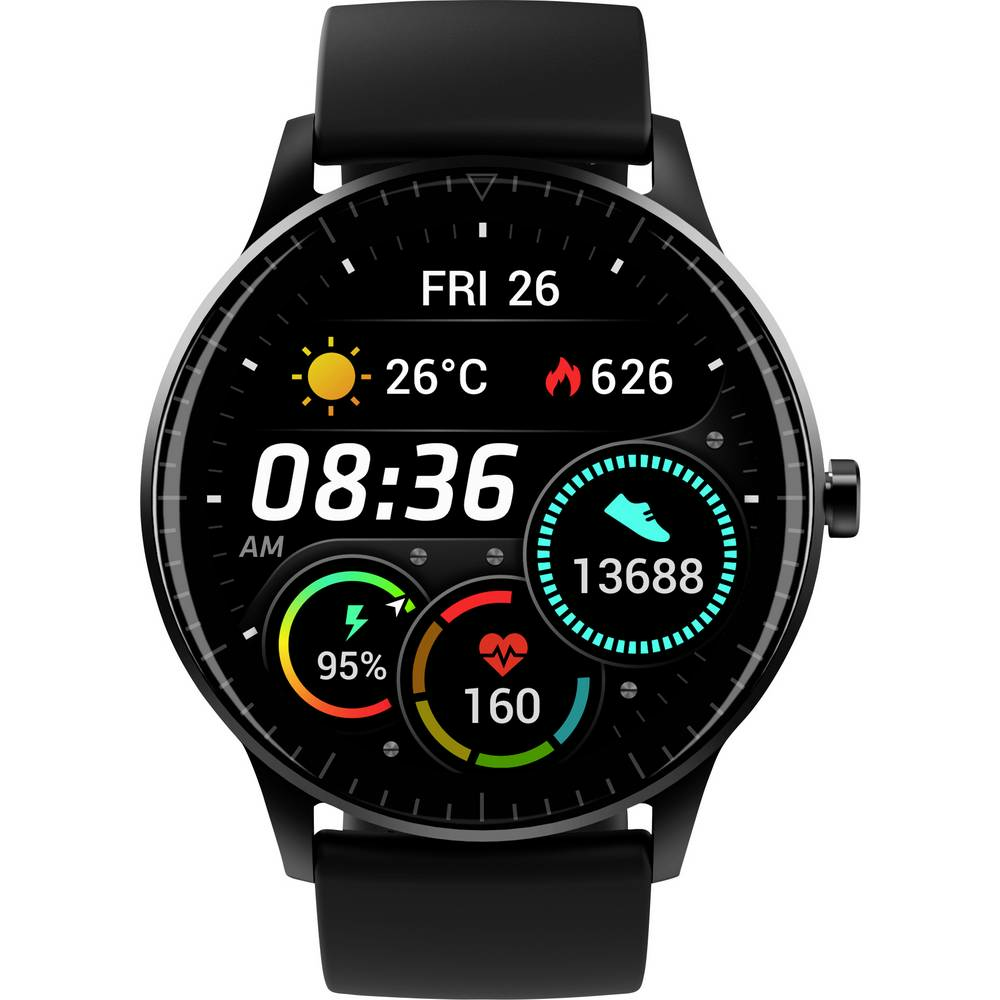 Montre connectée Denver SW-173 : analyse des phases du sommeil et consommation de calories (noire)