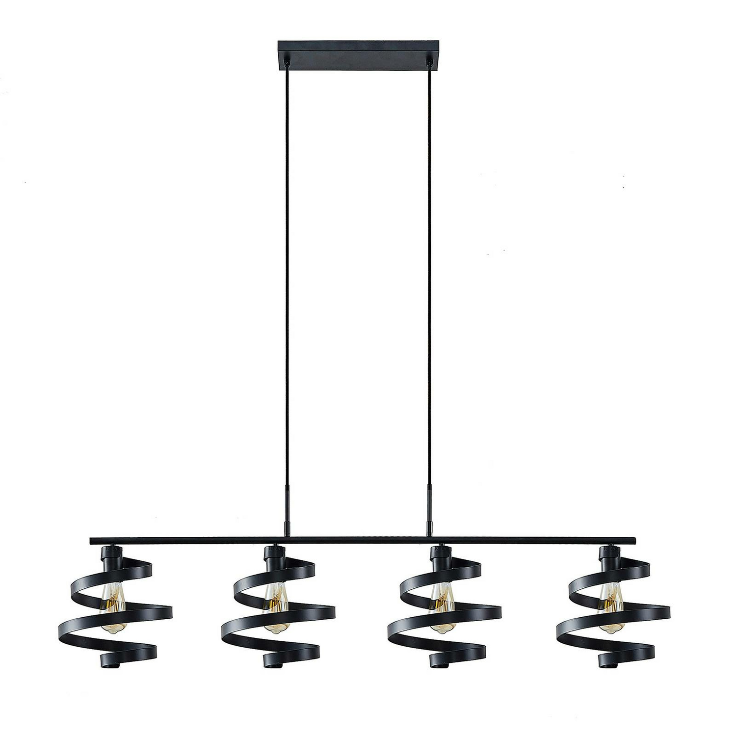 Lindby Colten Hängeleuchte Pendelleuchte Deckenlampe Lampe 4 Flammig Schwarz B-Ware - 4251911730951
