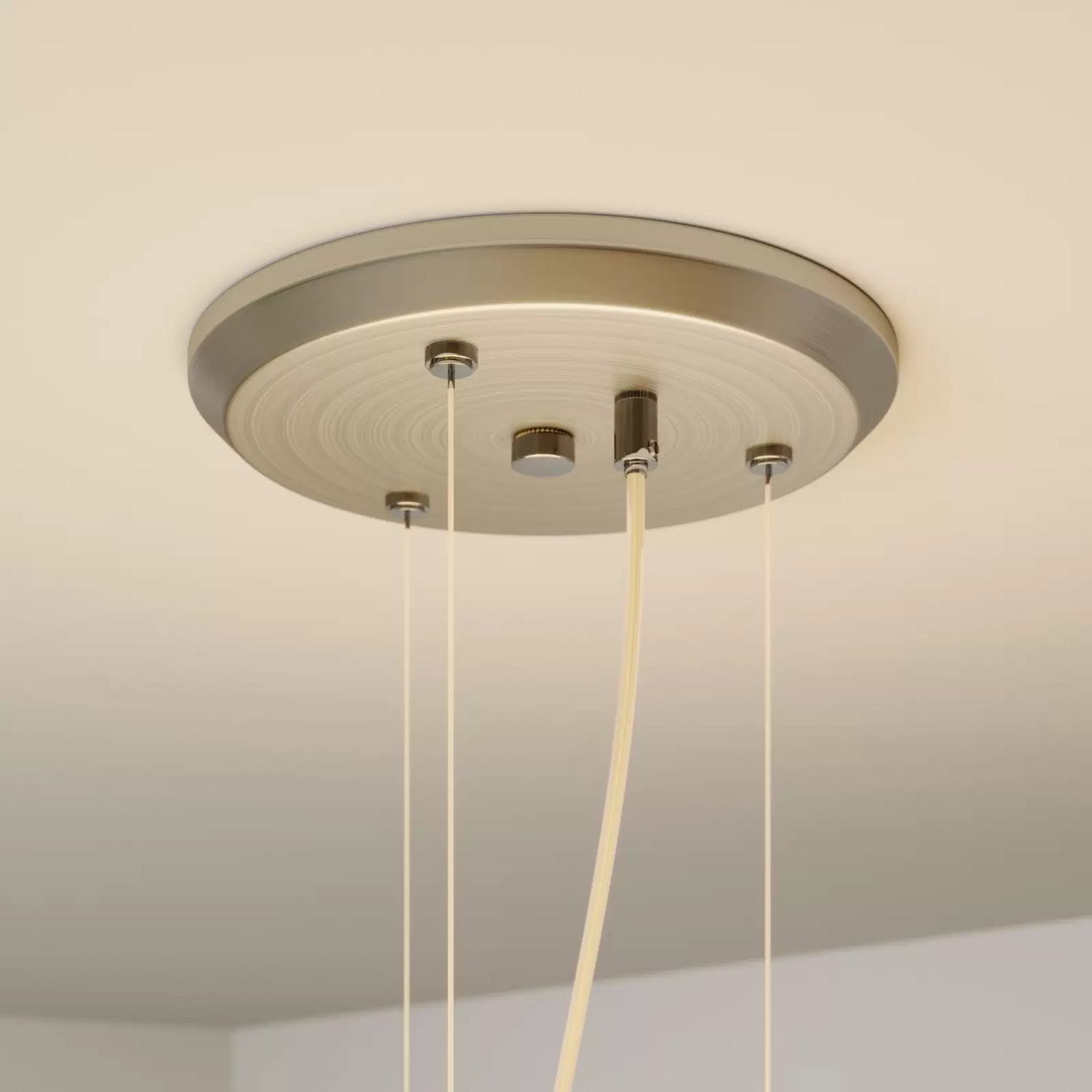 Quitani Pendelleuchte Aura Hängeleuchte Hängelampe Lampe Gold ø 50 Cm 4 Flammig B-Ware - 4251096508277