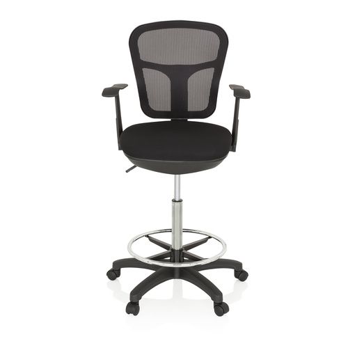 hjh OFFICE Arbeitsstuhl Counterstuhl TOP WORK 108 Netz schwarz Drehstuhl691 - 4251084667740