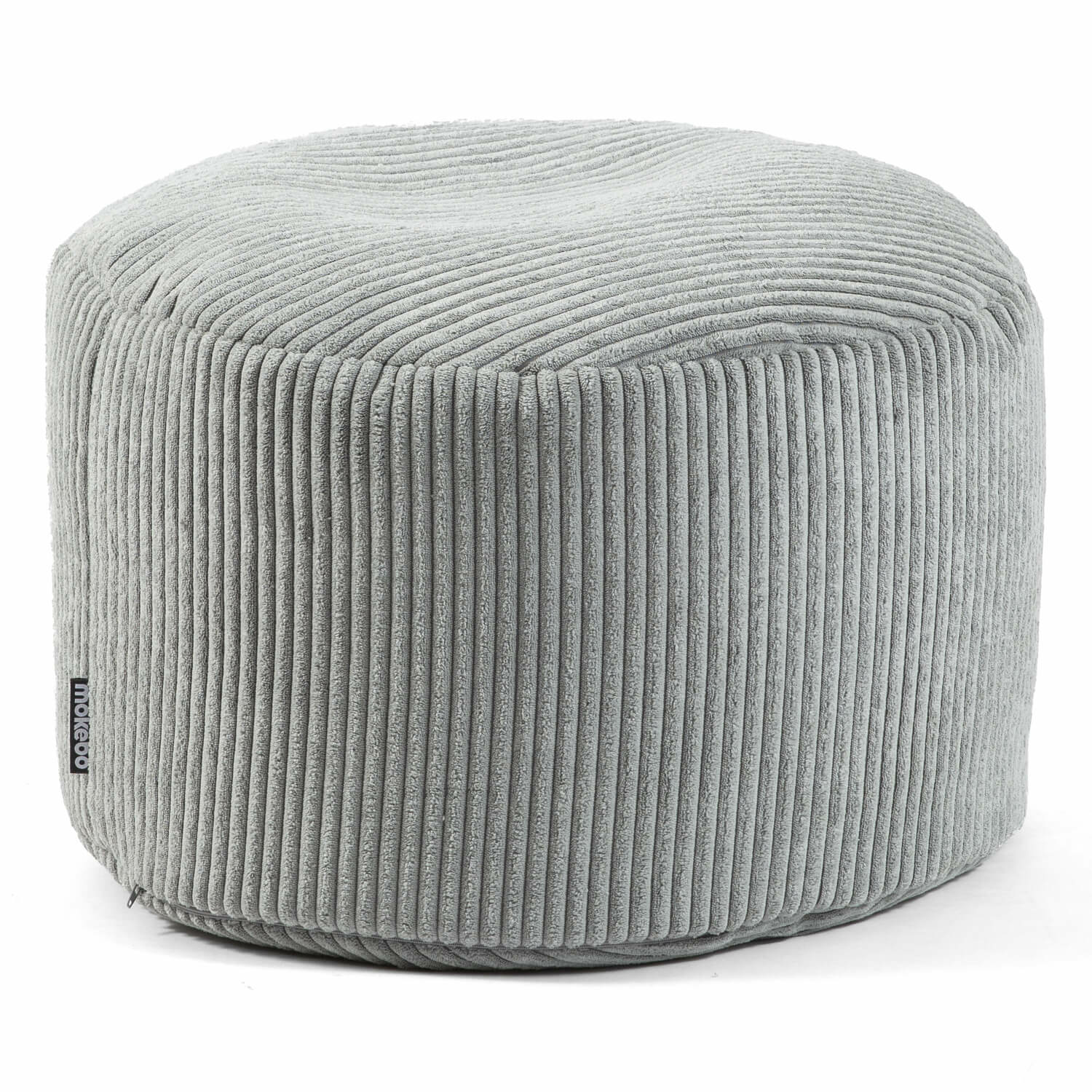 Pouf Hocker Sitzhocker Mokebo Bodenkissen Sitzkissen Cord Grau Fußhocker Puff