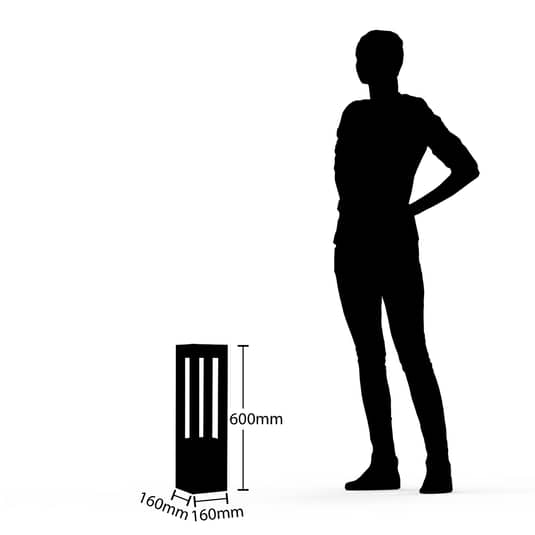 B-Ware Arcchio Lienna Led Pollerleuchte Pollerlampe Lampe Leuchte Höhe 60 Cm Guss Glas