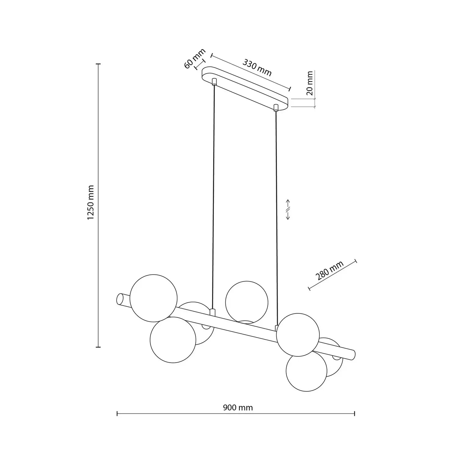 B-Ware Tk Lighting Hängeleuchte Pendelleuchte Estera Opalglas Holz Siebenflammig Weiß - 5901780574543