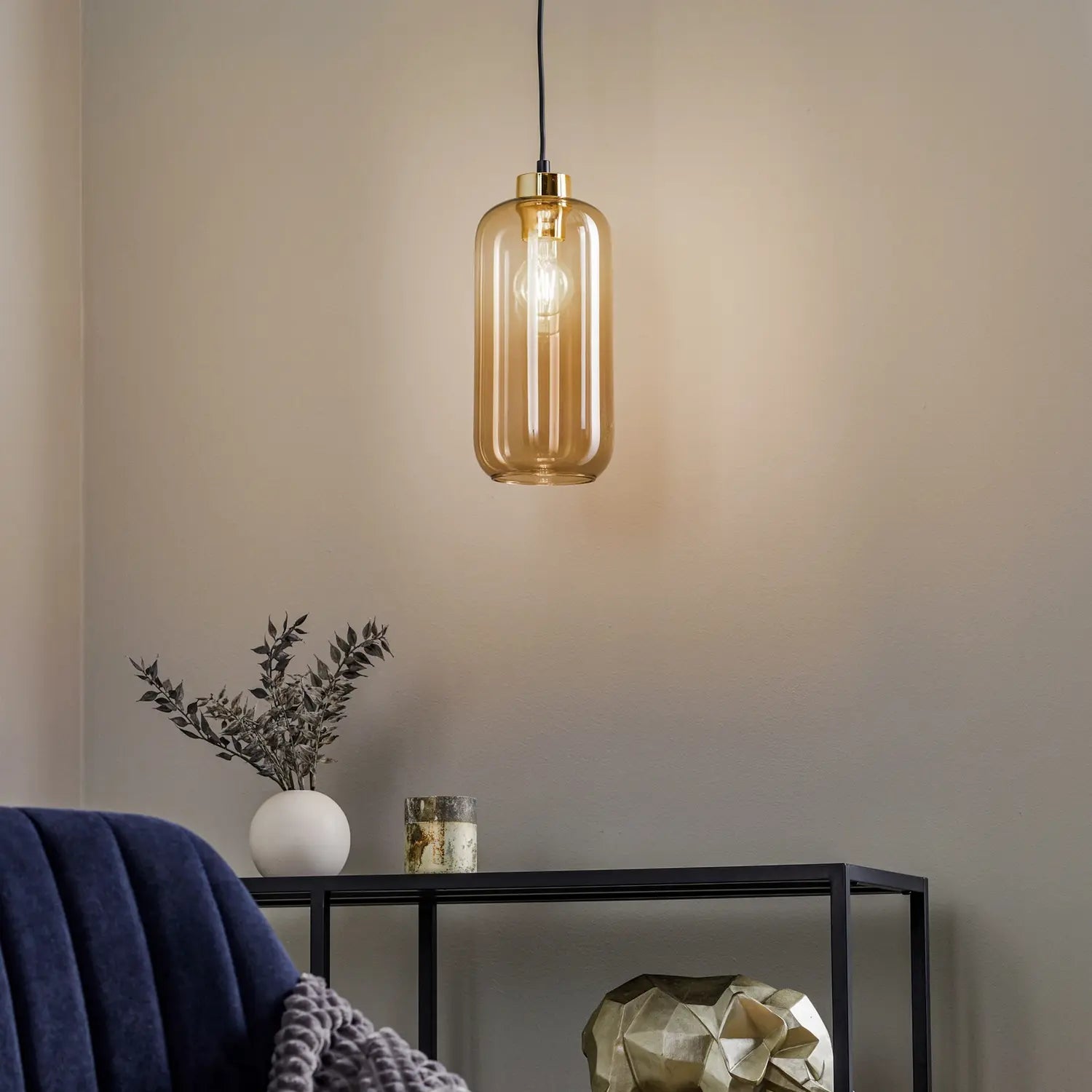 B-Ware Tk Lighting Hängeleuchte Pendelleuchte Marco Green Braun Glas Metall E27 Led - 5901780577599