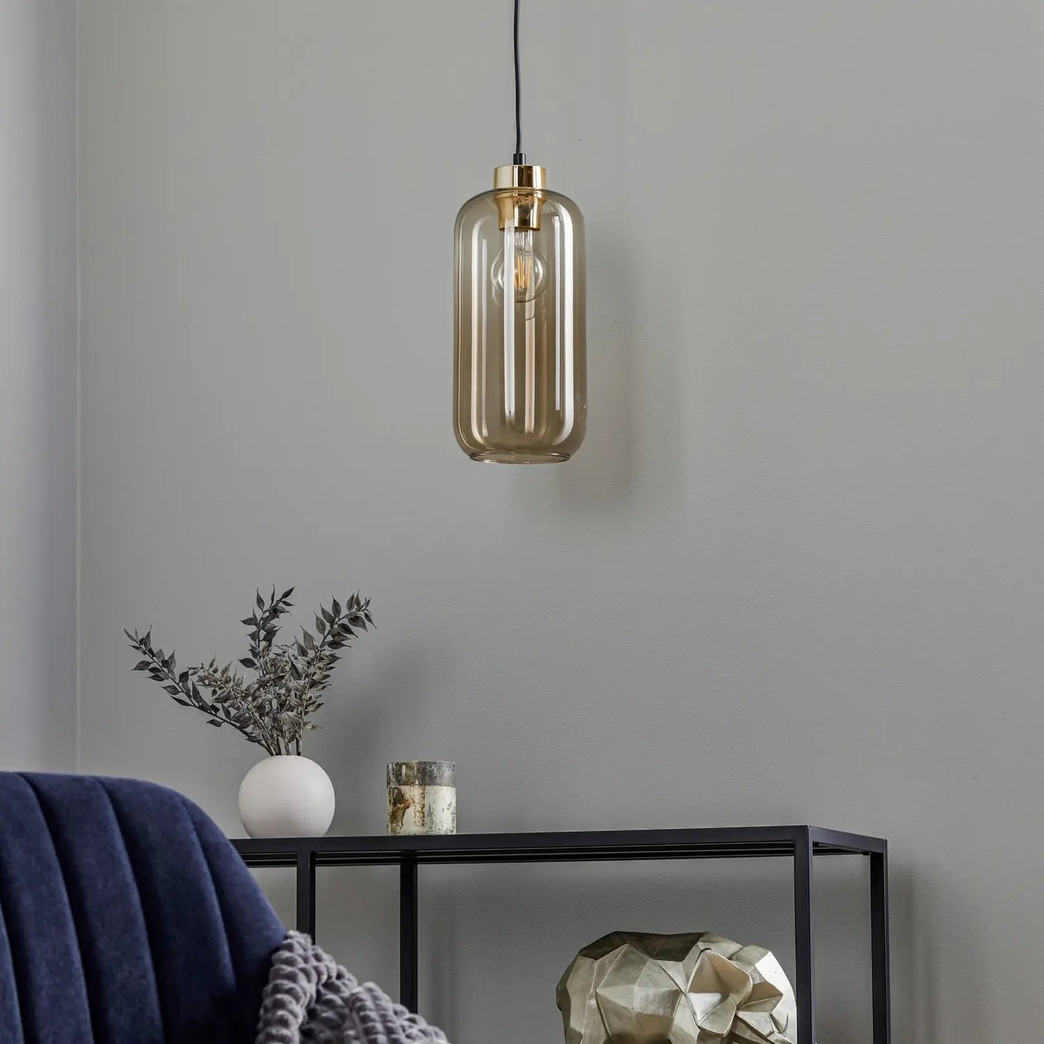 B-Ware Tk Lighting Hängeleuchte Pendelleuchte Marco Green Braun Glas Metall E27 Led - 5901780577599