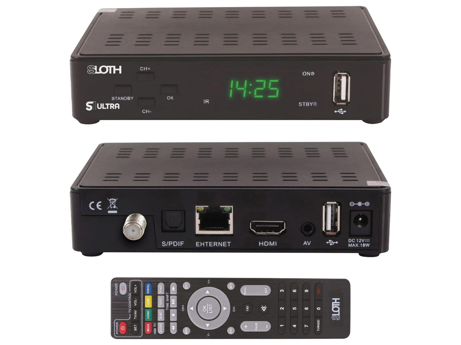 Red Opticum Sat Receiver Empfänger Sloth S1 Ultra Dvb S2 Digitalgerät B-Ware - 5901912289529