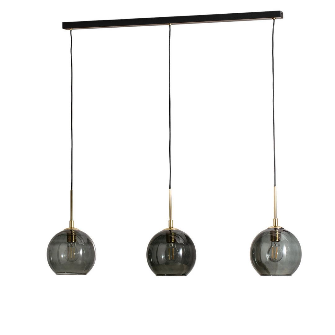 Argon Hängelampe Dulce, Rauchgrau/Schwarz, Glas, 3 Flammig B-Ware - 5902553237948